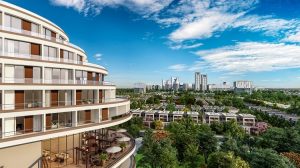 Hoạt cảnh tòa nhà căn hộ khu dân cư E.City Tân Đức